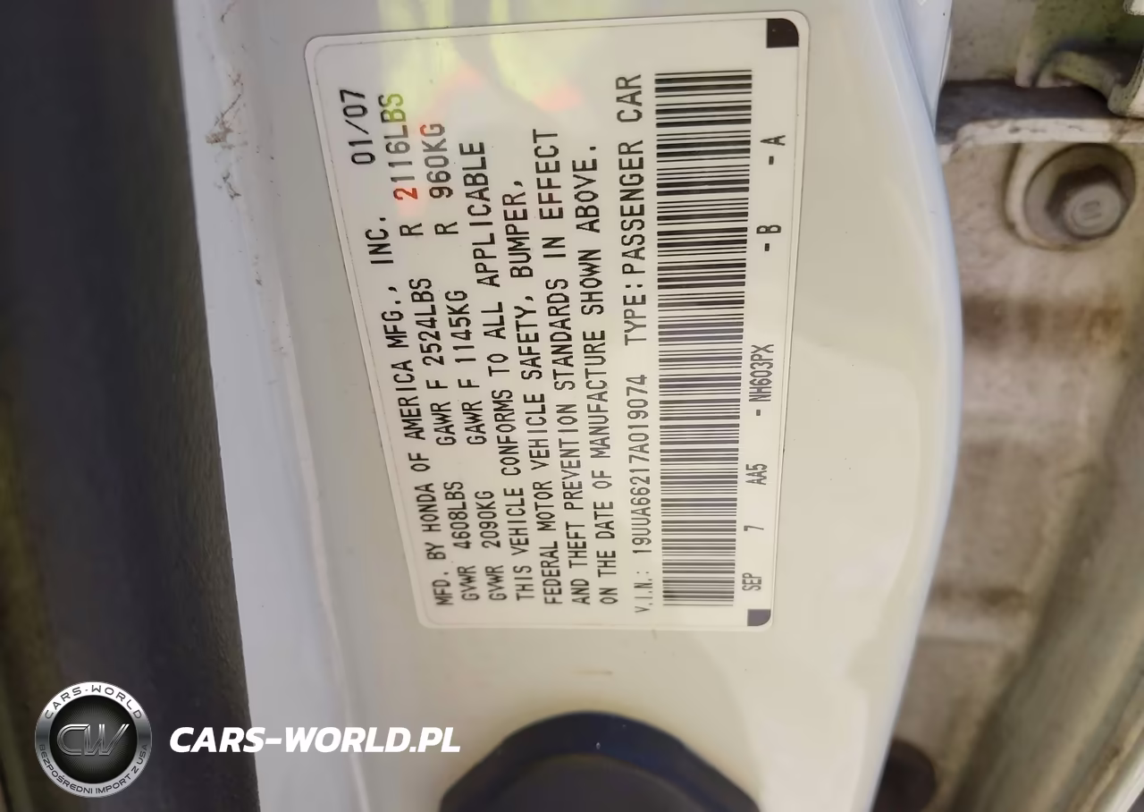 2007 Acura Tl 3.2 VIN:19UUA66217A019074 - 9