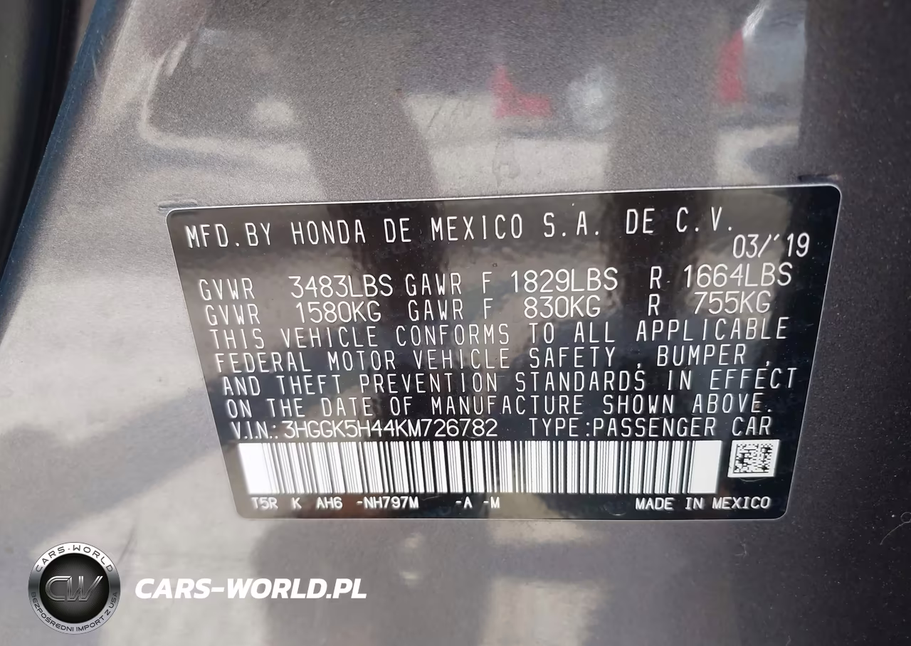 2019 Honda Fit Lx VIN:3HGGK5H44KM726782 - 9
