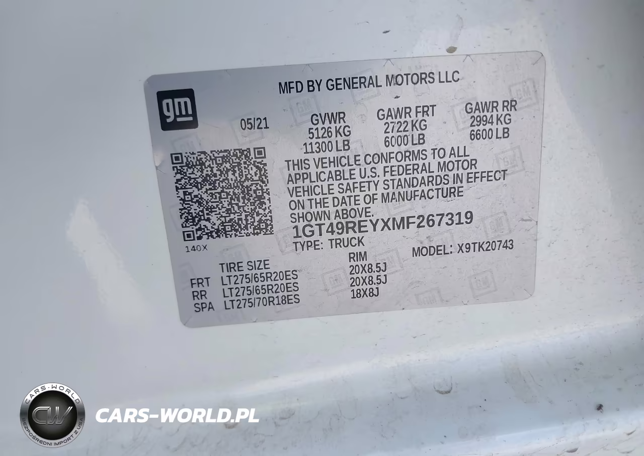 2021 GMC Sierra 2500Hd VIN:1GT49REYXMF267319 - 8