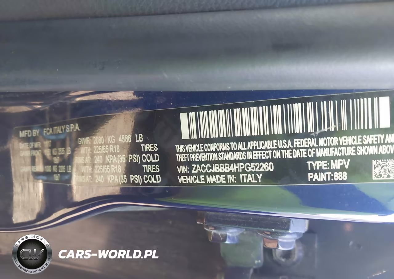 2017 Jeep Renegade Latitude VIN:ZACCJBBB4HPG52260 - 9