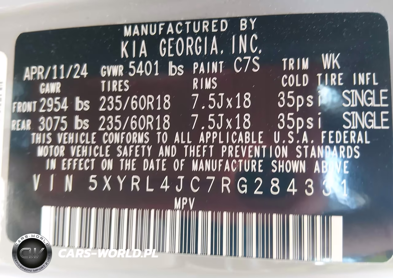 2024 Kia Sorento S VIN:5XYRL4JC7RG284331 - 9