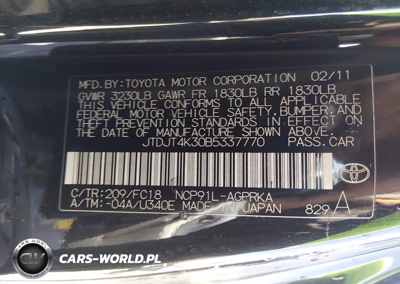 2011 Toyota Yaris VIN:JTDJT4K30B5337770 - 9