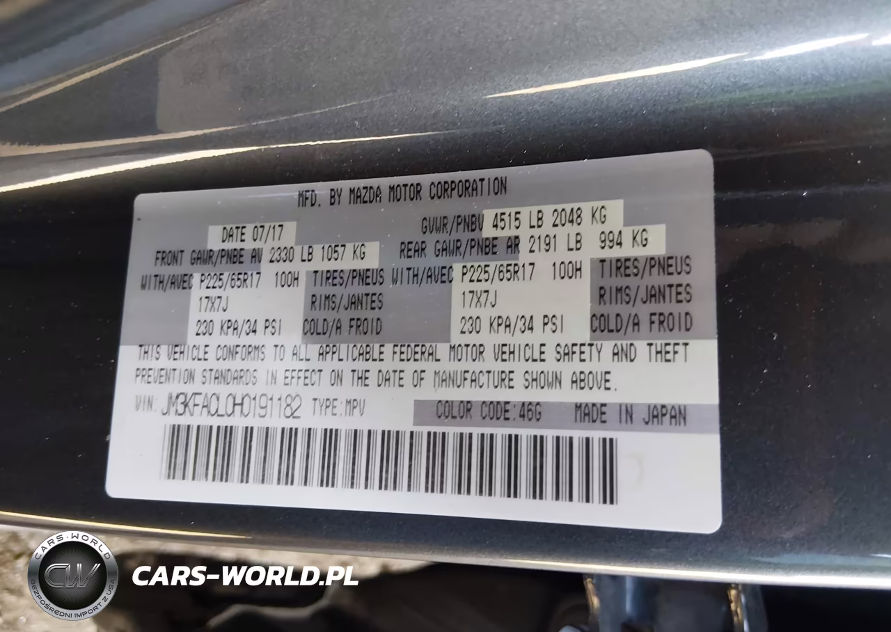 2017 Mazda Cx-5 Touring VIN:JM3KFACL0H0191182 - 9