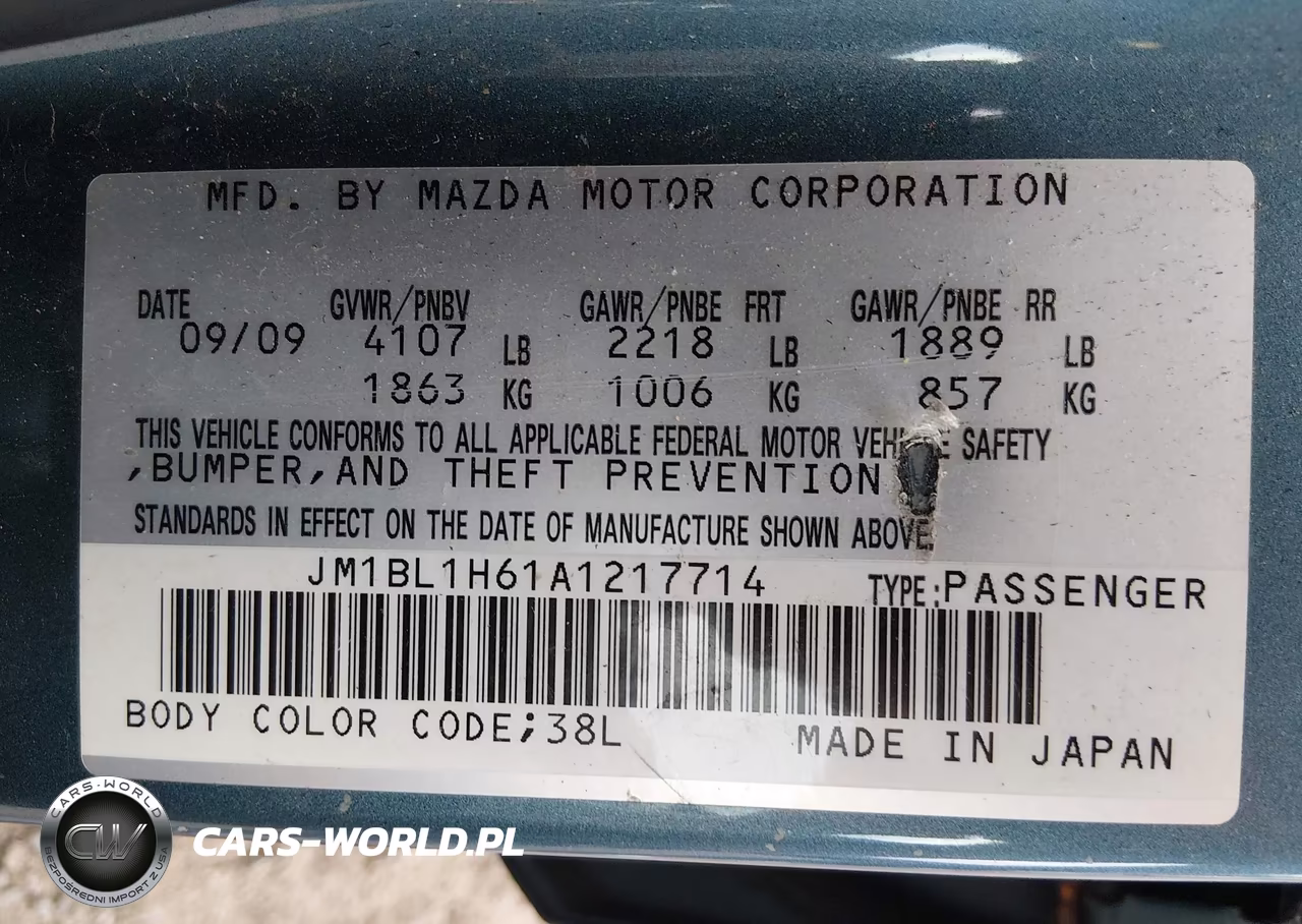 2010 MAZDA MAZDA3 S SPORT VIN:JM1BL1H61A1217714 - 9