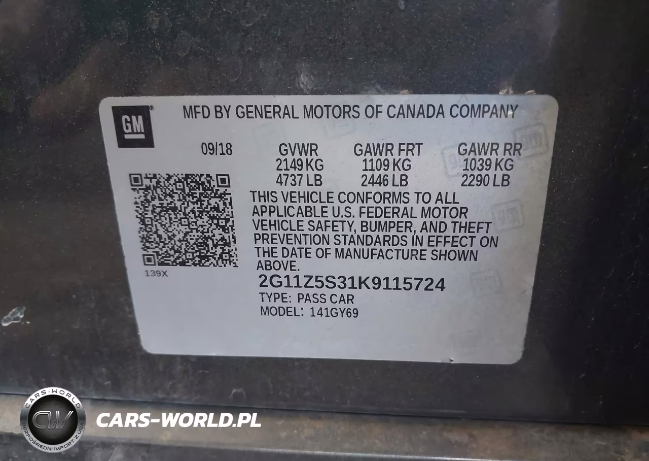 2019 Chevrolet Impala Lt VIN:2G11Z5S31K9115724 - 9