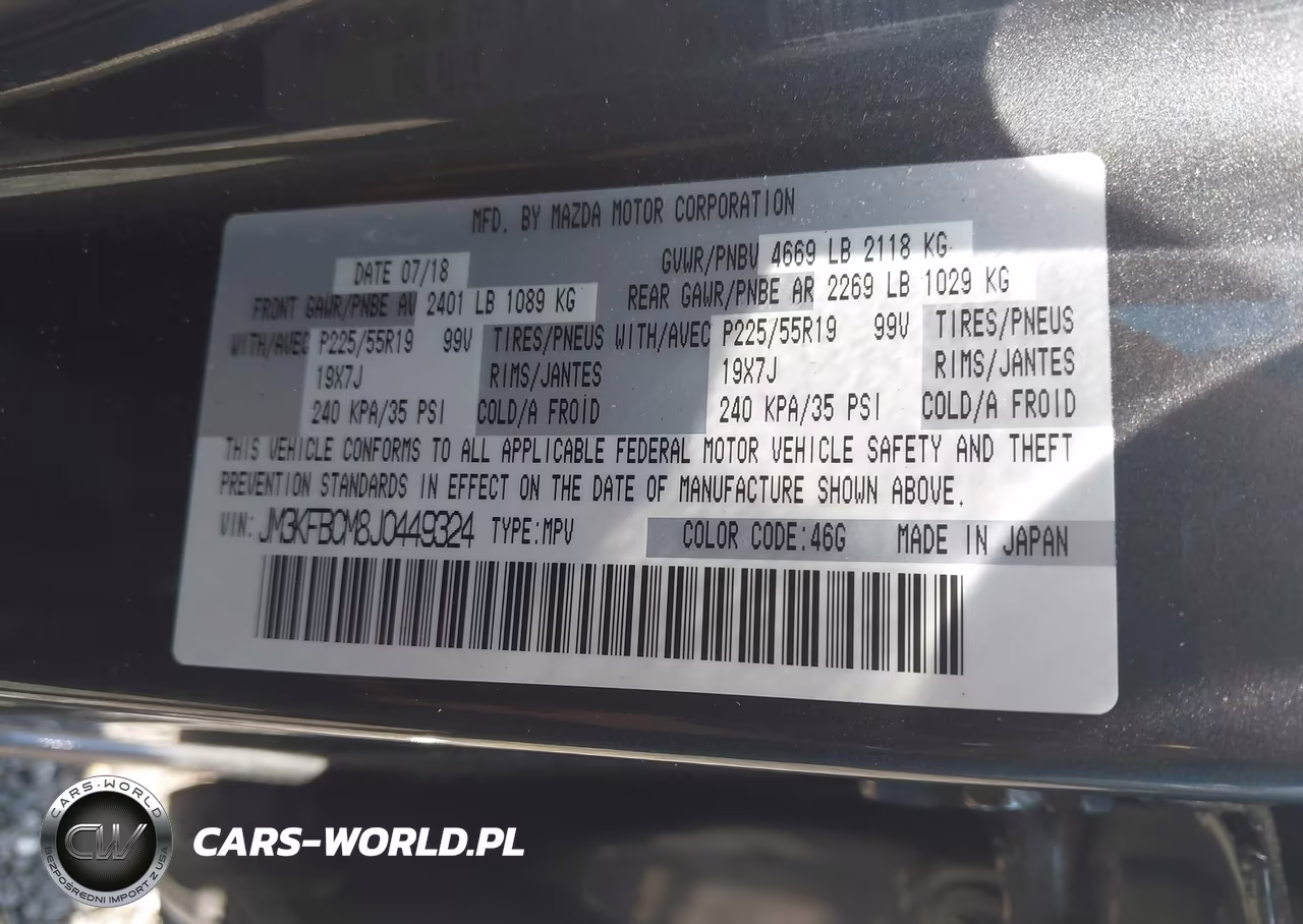 2018 Mazda Cx-5 Touring VIN:JM3KFBCM8J0449324 - 9