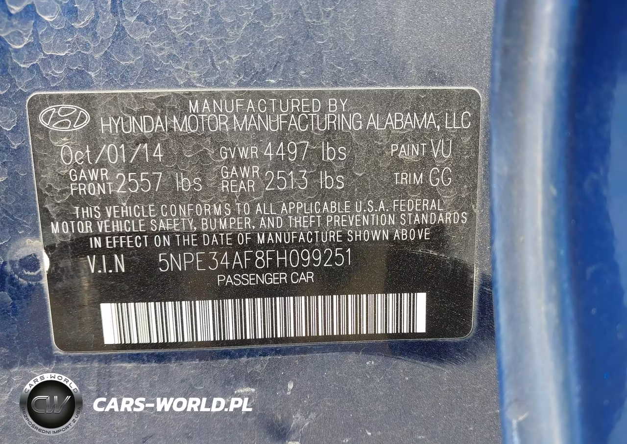 2015 Hyundai Sonata Limited VIN:5NPE34AF8FH099251 - 9