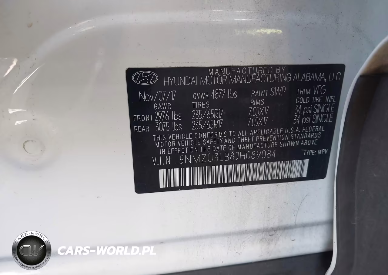 2018 Hyundai Santa Fe Sport 2.4L VIN:5NMZU3LB8JH089084 - 9