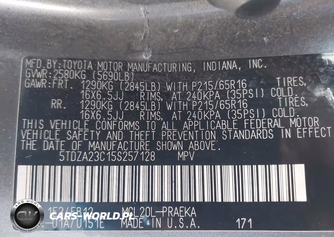2005 Toyota Sienna Le VIN:5TDZA23C15S257128 - 9