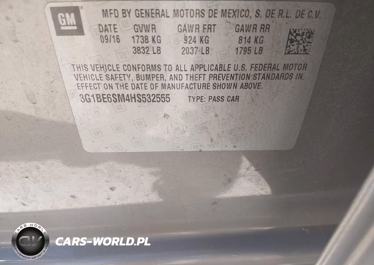 2017 Chevrolet Cruze Lt Auto VIN:3G1BE6SM4HS532555 - 9