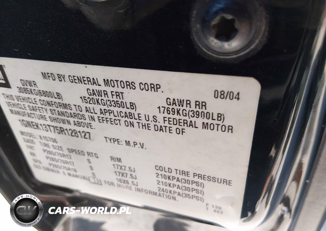 2005 Chevrolet Tahoe Z71 VIN:1GNEK13T75R128127 - 9