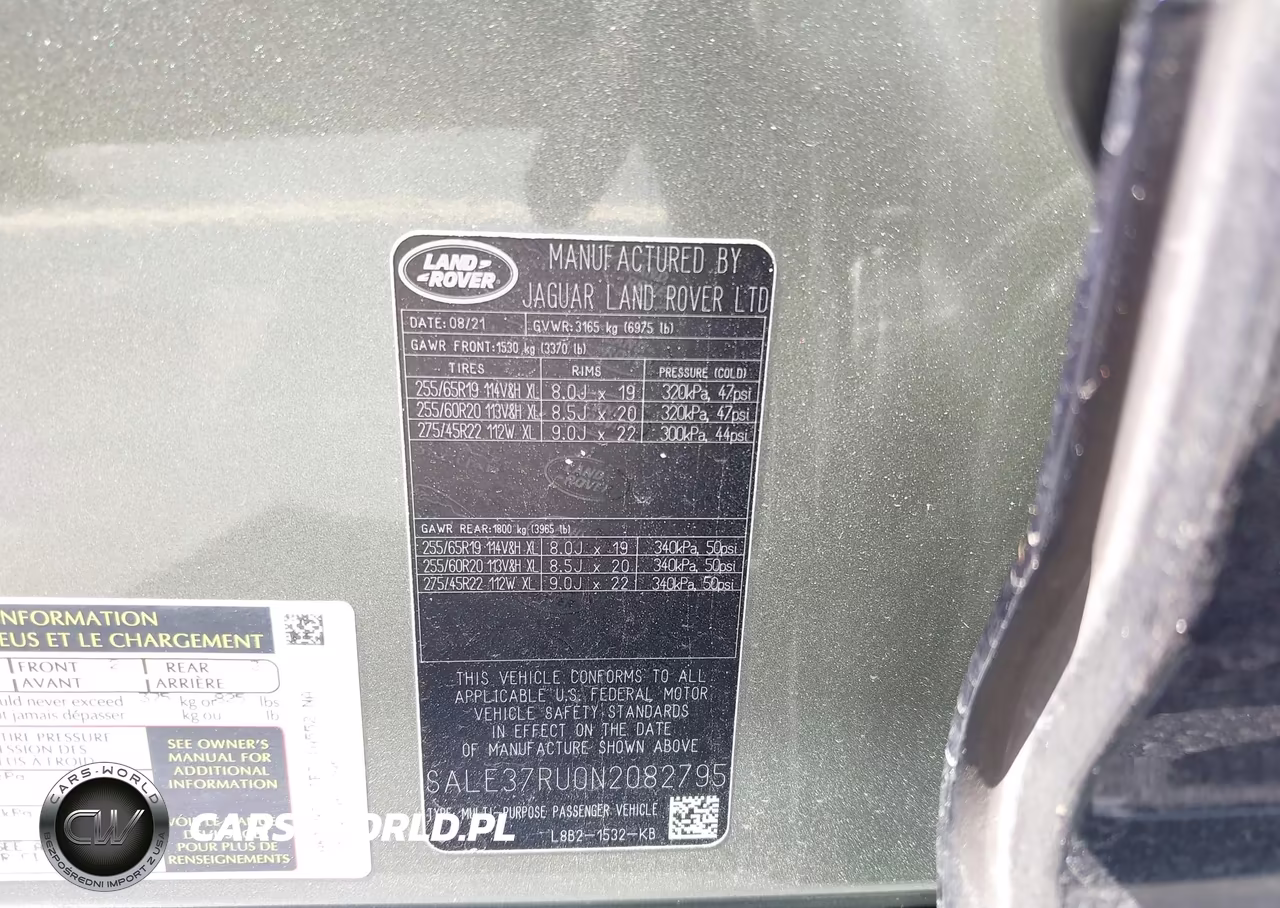 2022 Land Rover Defender 110 X-Dynamic Hse VIN:SALE37RU0N2082795 - 9