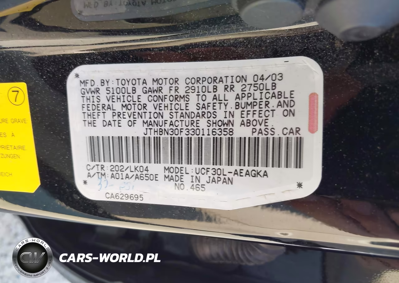2003 Lexus Ls 430 VIN:JTHBN30F330116358 - 9
