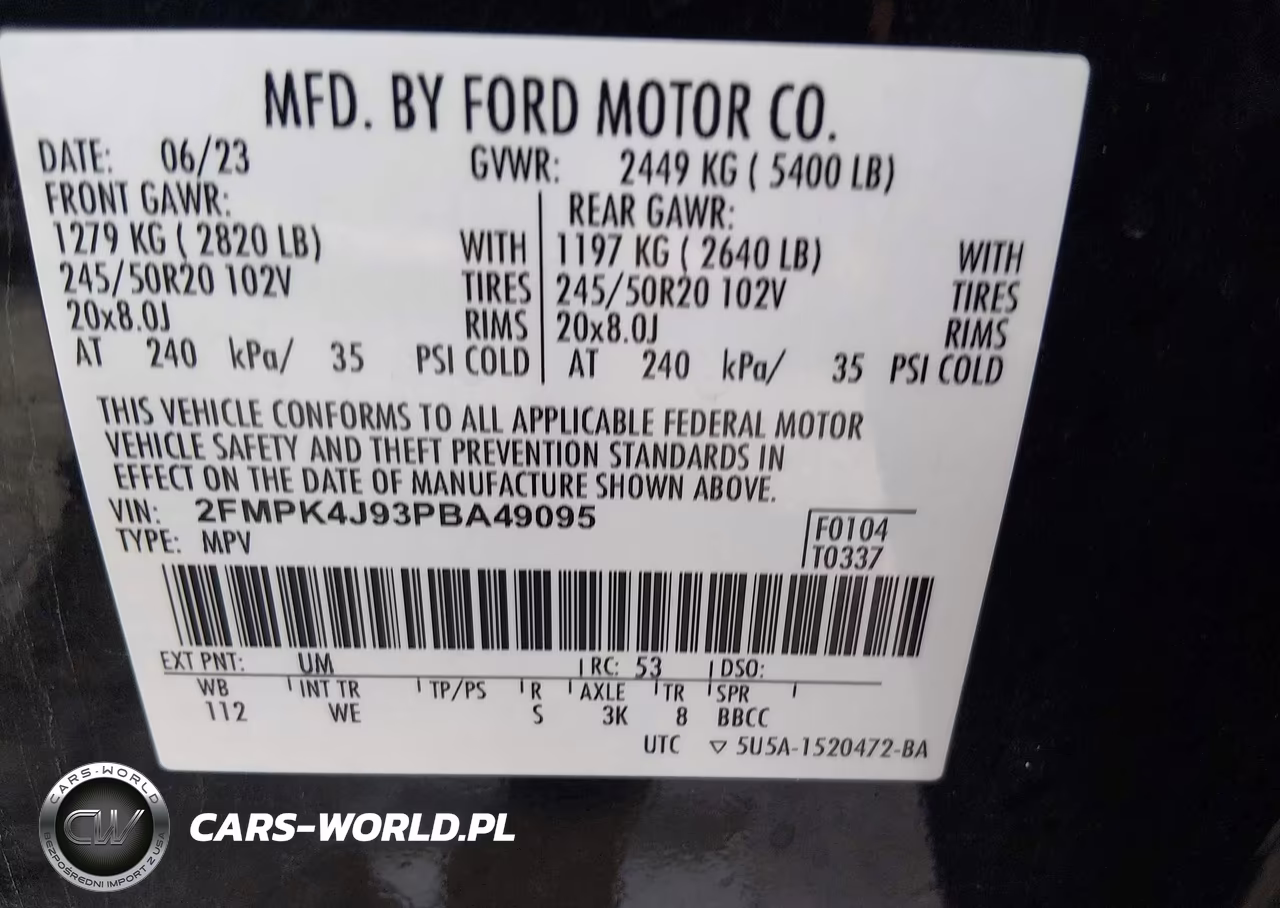 2023 Ford Edge St-Line VIN:2FMPK4J93PBA49095 - 9