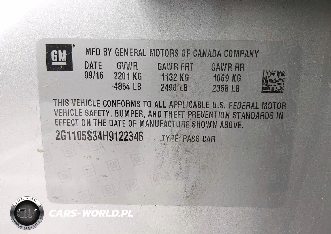 2017 Chevrolet Impala 1Lt VIN:2G1105S34H9122346 - 9