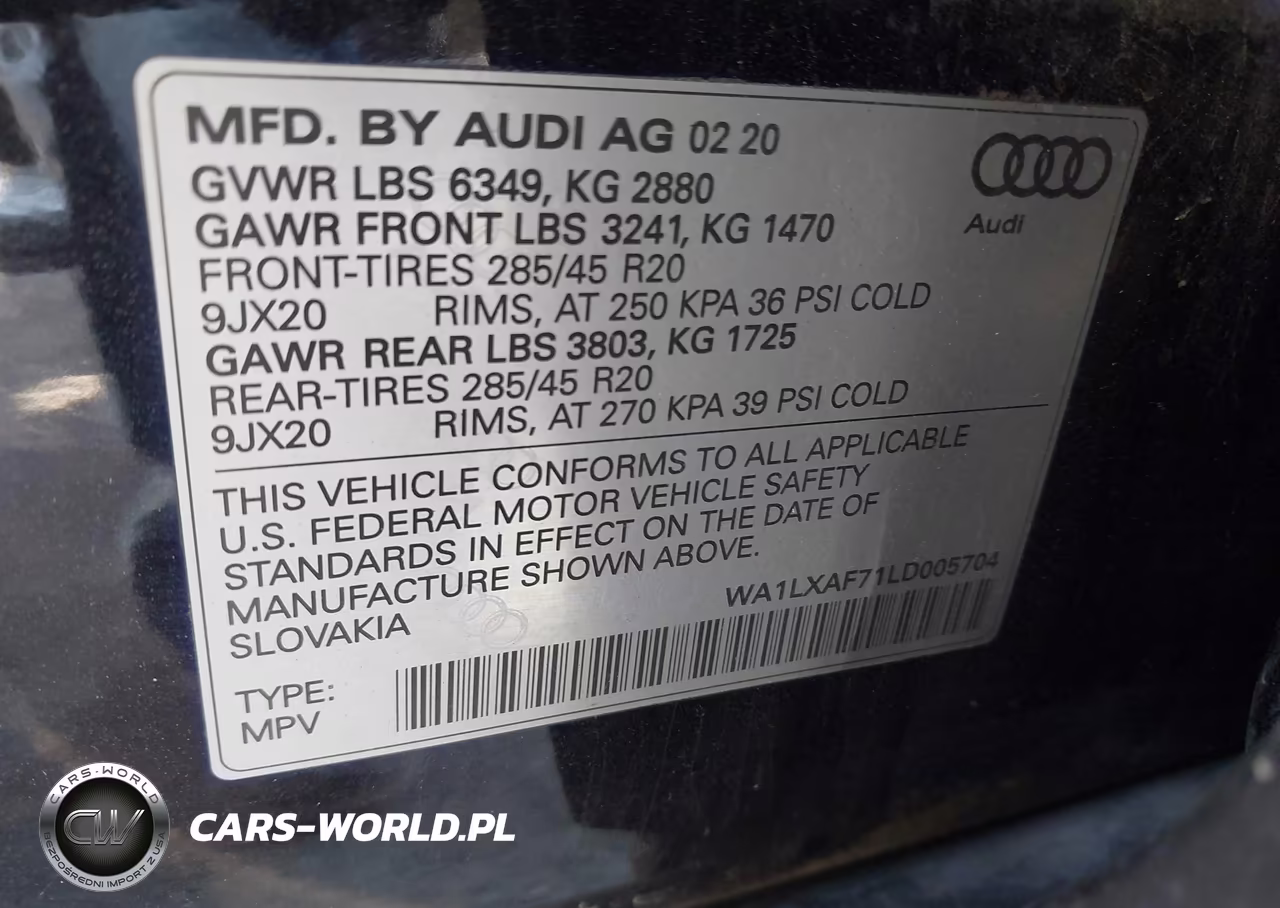 2020 Audi Q7 Premium Plus 55 Tfsi Quattro Tiptronic VIN:WA1LXAF71LD005704 - 9