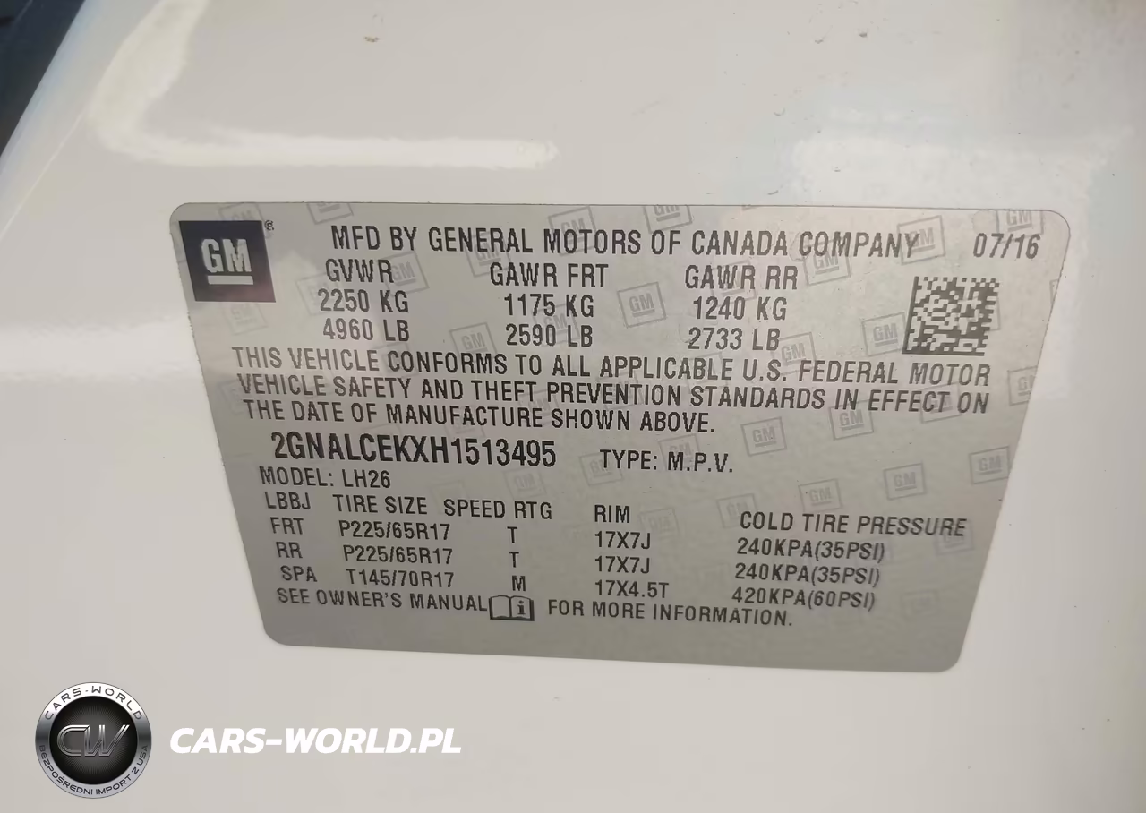2017 Chevrolet Equinox Lt VIN:2GNALCEKXH1513495 - 9