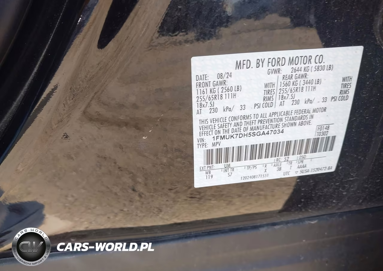 2025 Ford Explorer Active VIN:1FMUK7DH5SGA47034 - 9
