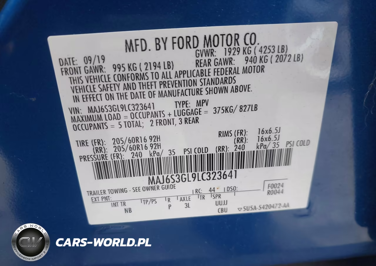 2020 Ford Ecosport Se VIN:MAJ6S3GL9LC323641 - 9