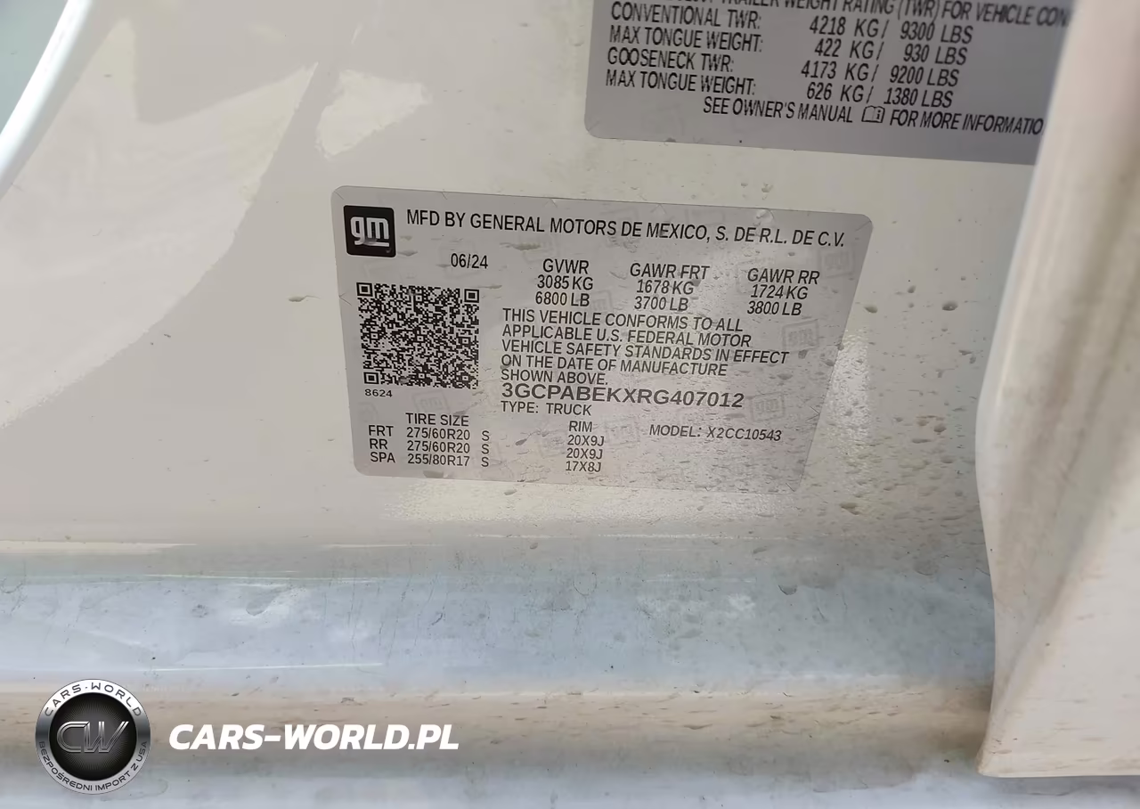 2024 Chevrolet Silverado 1500 2Wd Short Bed Custom VIN:3GCPABEKXRG407012 - 9