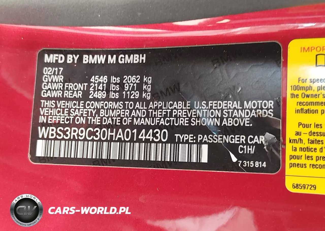 2017 BMW M4 VIN:WBS3R9C30HA014430 - 9