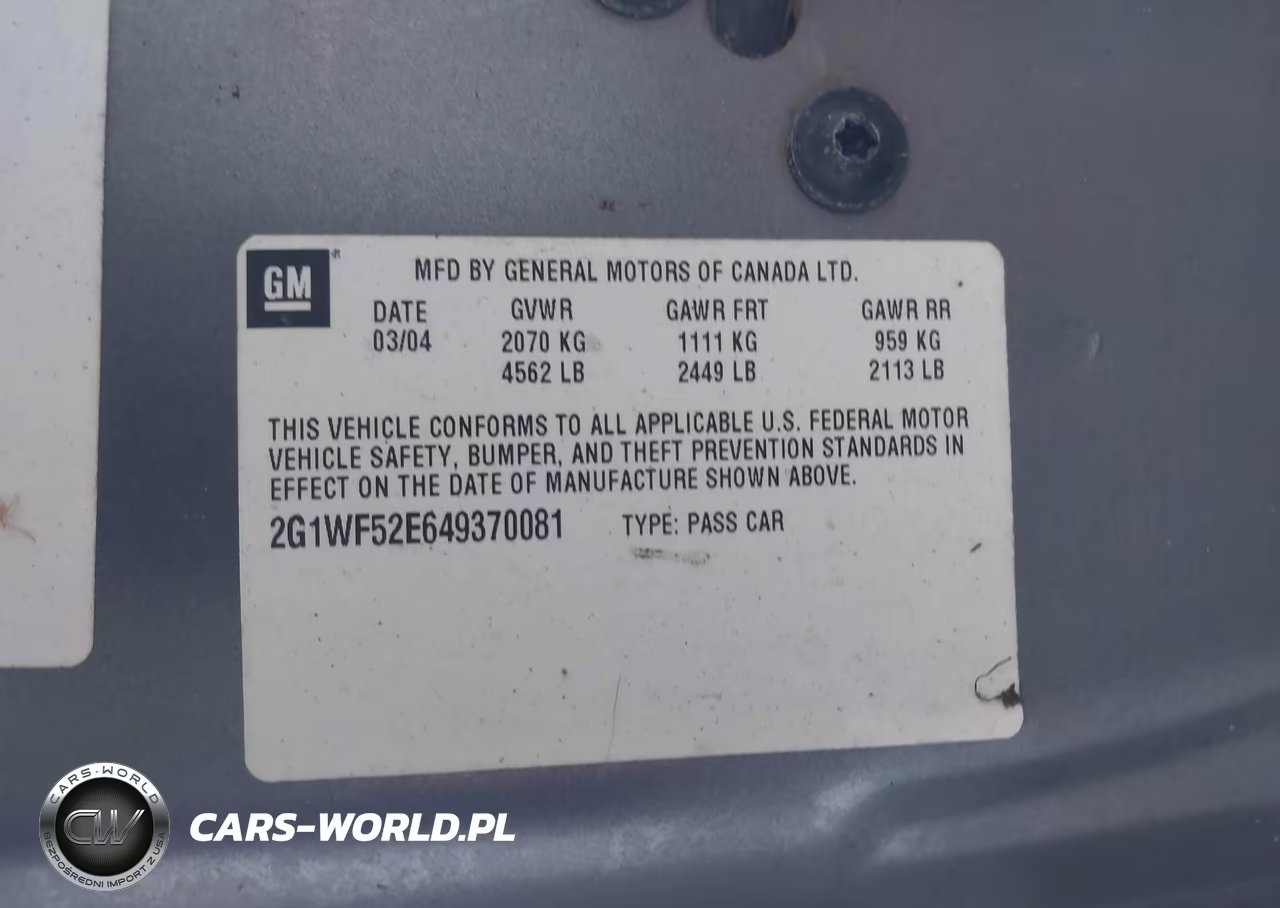 2004 Chevrolet Impala VIN:2G1WF52E649370081 - 9