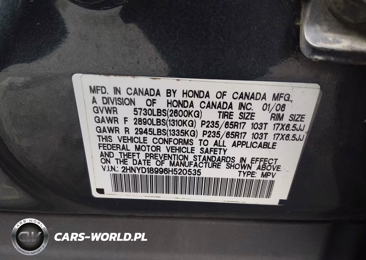 2006 Acura Mdx VIN:2HNYD18996H520535 - 9
