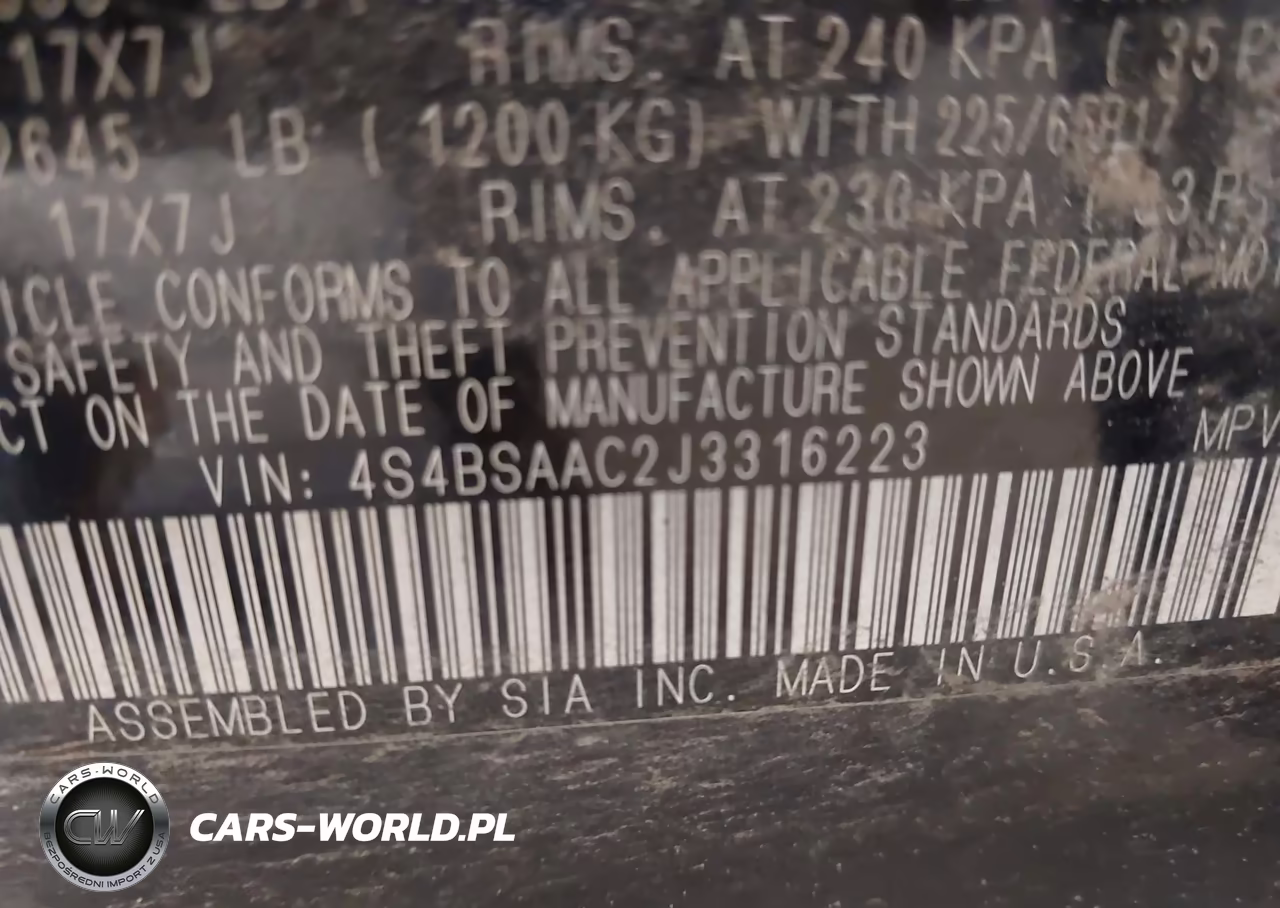 2018 Subaru Outback 2.5I VIN:4S4BSAAC2J3316223 - 9