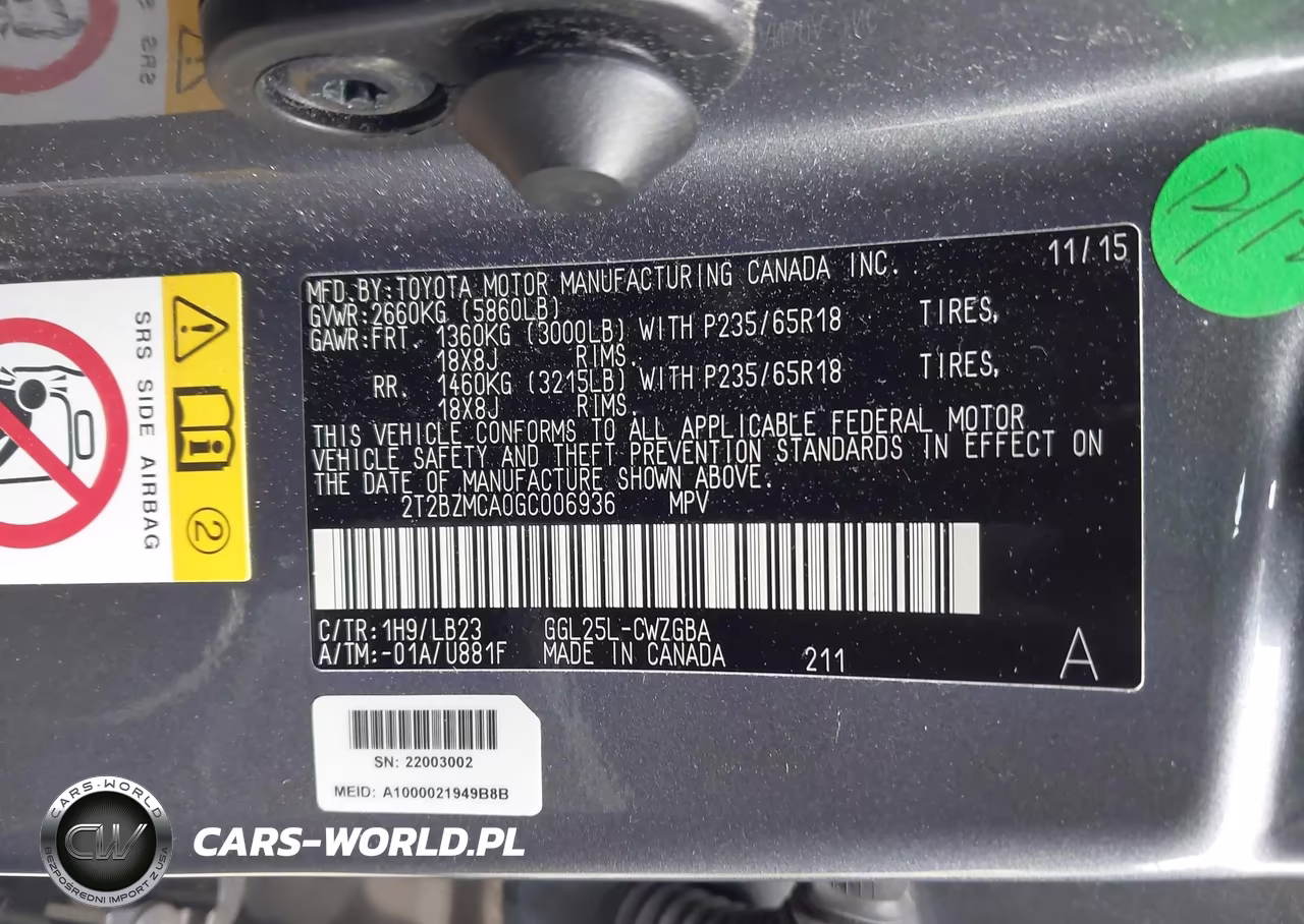 2016 Lexus Rx 350 VIN:2T2BZMCA0GC006936 - 9