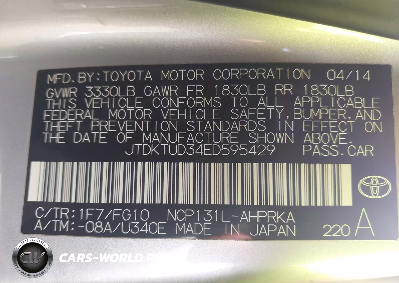 2014 Toyota Yaris L (Tmc-Cbu Plant)-Le (Tmc-Cbu Plant)-Se (Tmc-Cbu Plant) VIN:JTDKTUD34ED595429 - 9