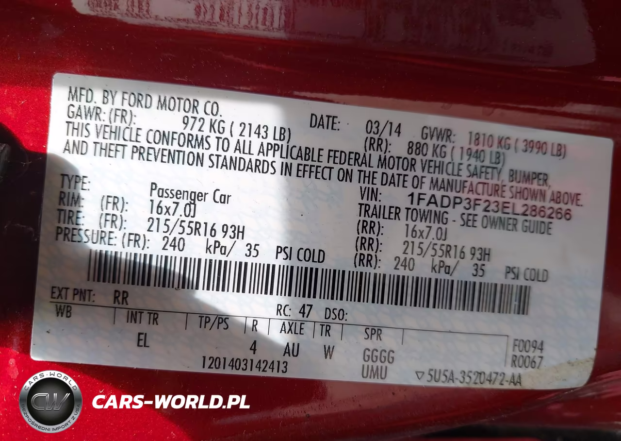 2014 Ford Focus Se VIN:1FADP3F23EL286266 - 9
