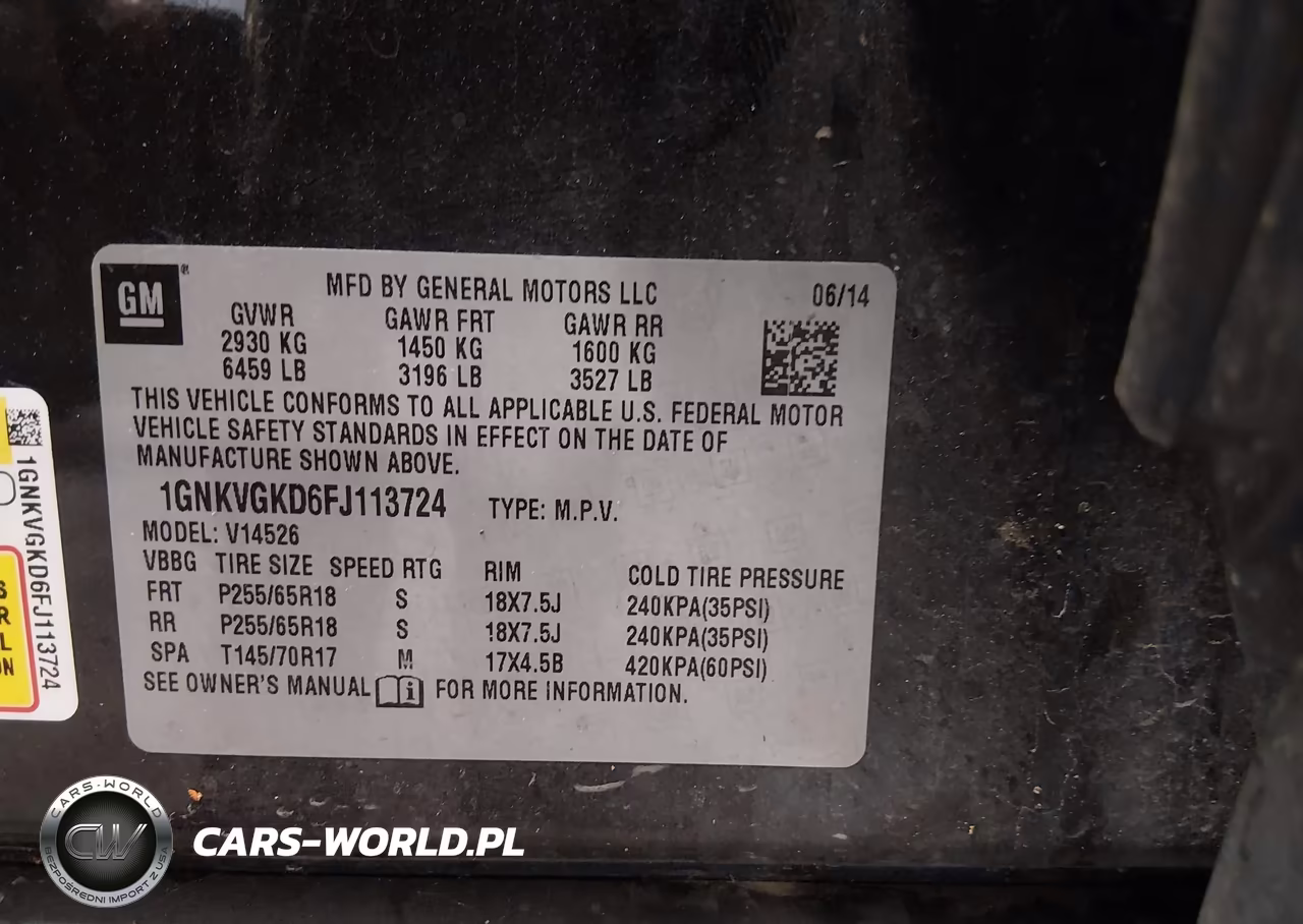 2015 Chevrolet Traverse Lt VIN:1GNKVGKD6FJ113724 - 9