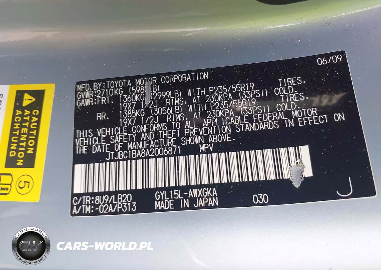 2010 Lexus Rx 450H VIN:JTJBC1BA8A2006871 - 9