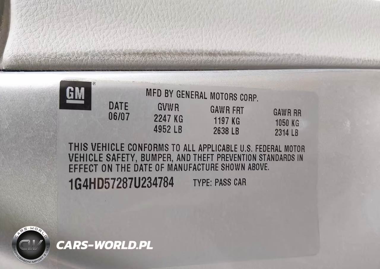 2007 Buick Lucerne Cxl VIN:1G4HD57287U234784 - 9