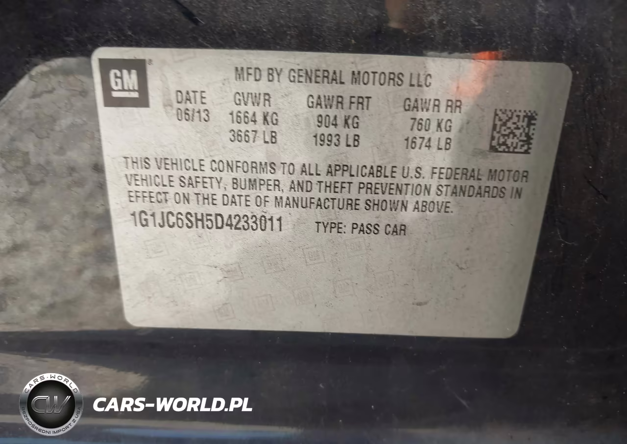 2013 Chevrolet Sonic Lt Auto VIN:1G1JC6SH5D4233011 - 9