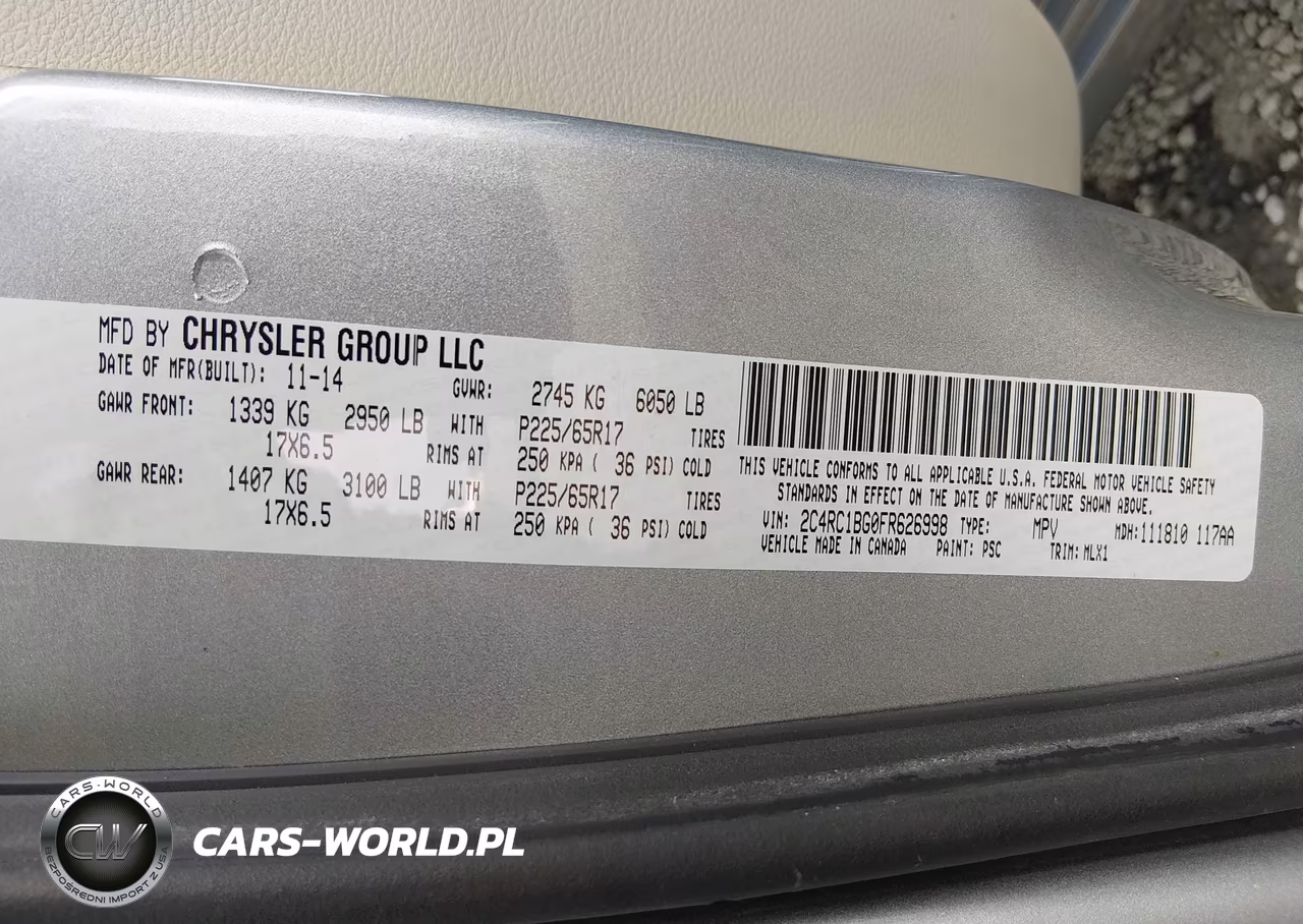 2015 Chrysler Town & Country Touring VIN:2C4RC1BG0FR626998 - 9