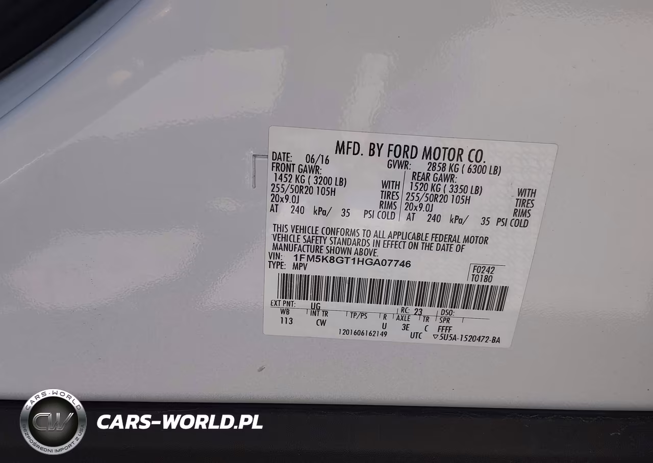 2017 Ford Explorer Sport VIN:1FM5K8GT1HGA07746 - 9