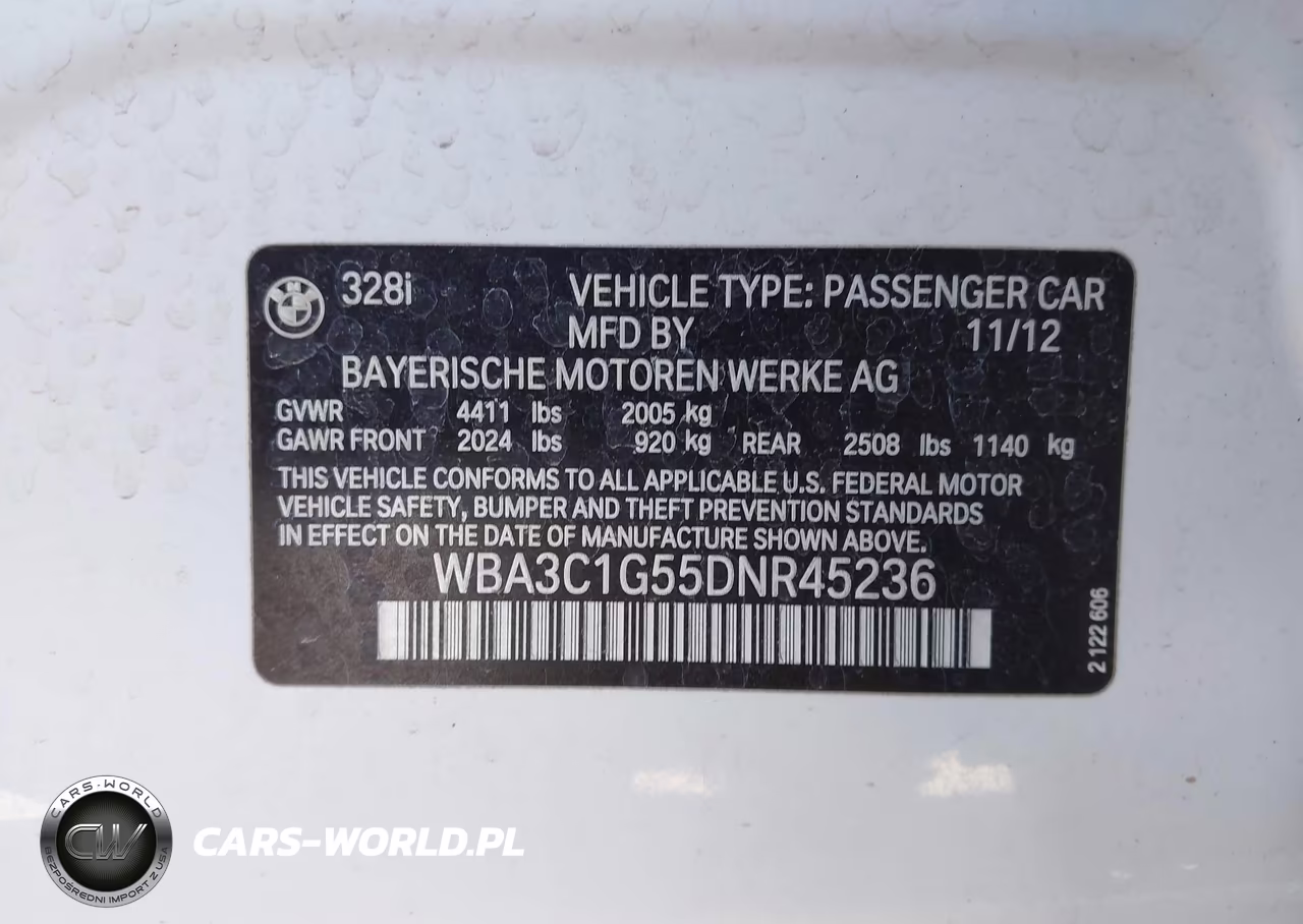 2013 BMW 328I VIN:WBA3C1G55DNR45236 - 9