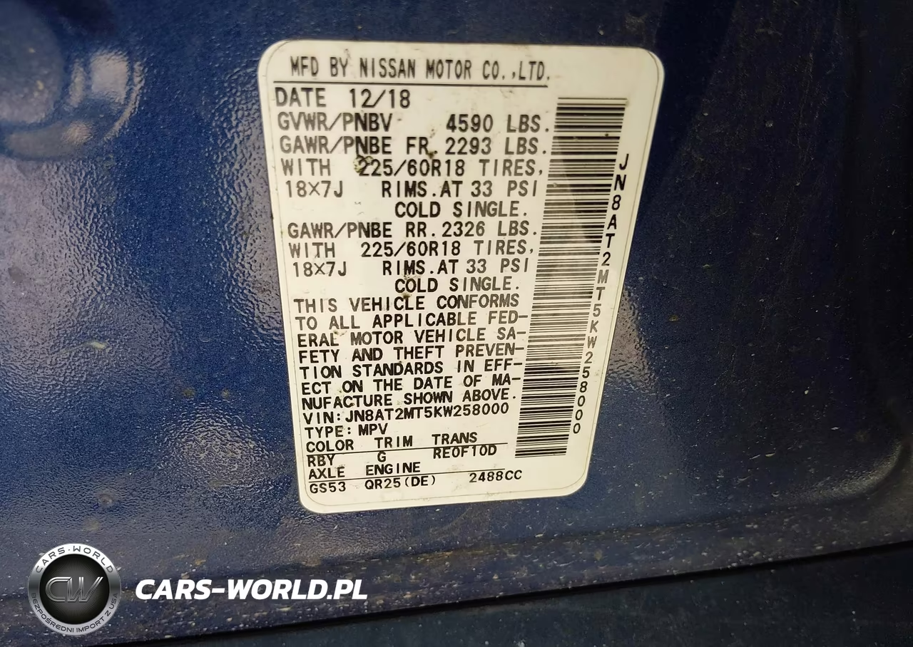 2019 Nissan Rogue Sv VIN:JN8AT2MT5KW258000 - 9
