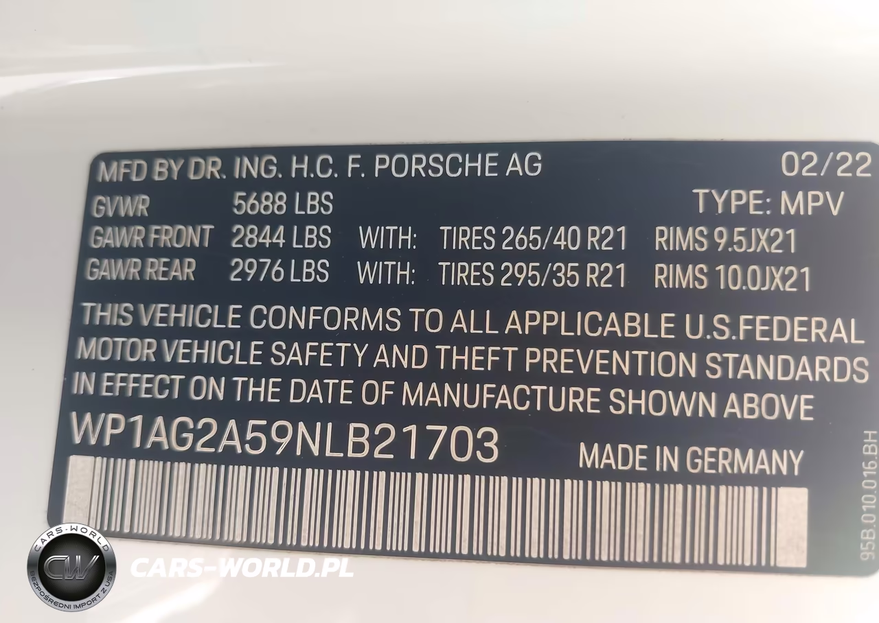 2022 Porsche Macan S VIN:WP1AG2A59NLB21703 - 9