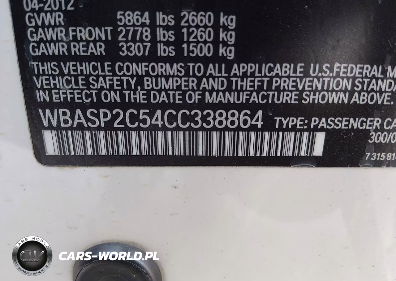 2012 BMW 535I Gran Turismo xDrive VIN:WBASP2C54CC338864 - 9