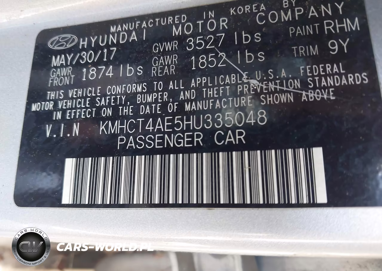 2017 Hyundai Accent Se VIN:KMHCT4AE5HU335048 - 9