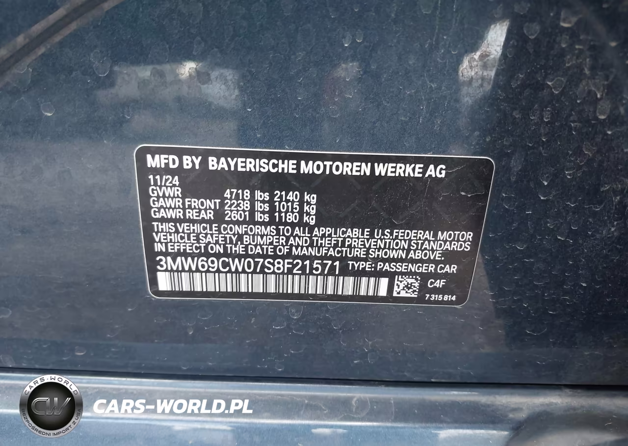 2025 BMW 330I VIN:3MW69CW07S8F21571 - 9