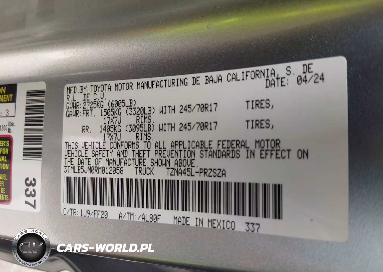2024 Toyota Tacoma Sr5 VIN:3TMLB5JN0RM012058 - 7