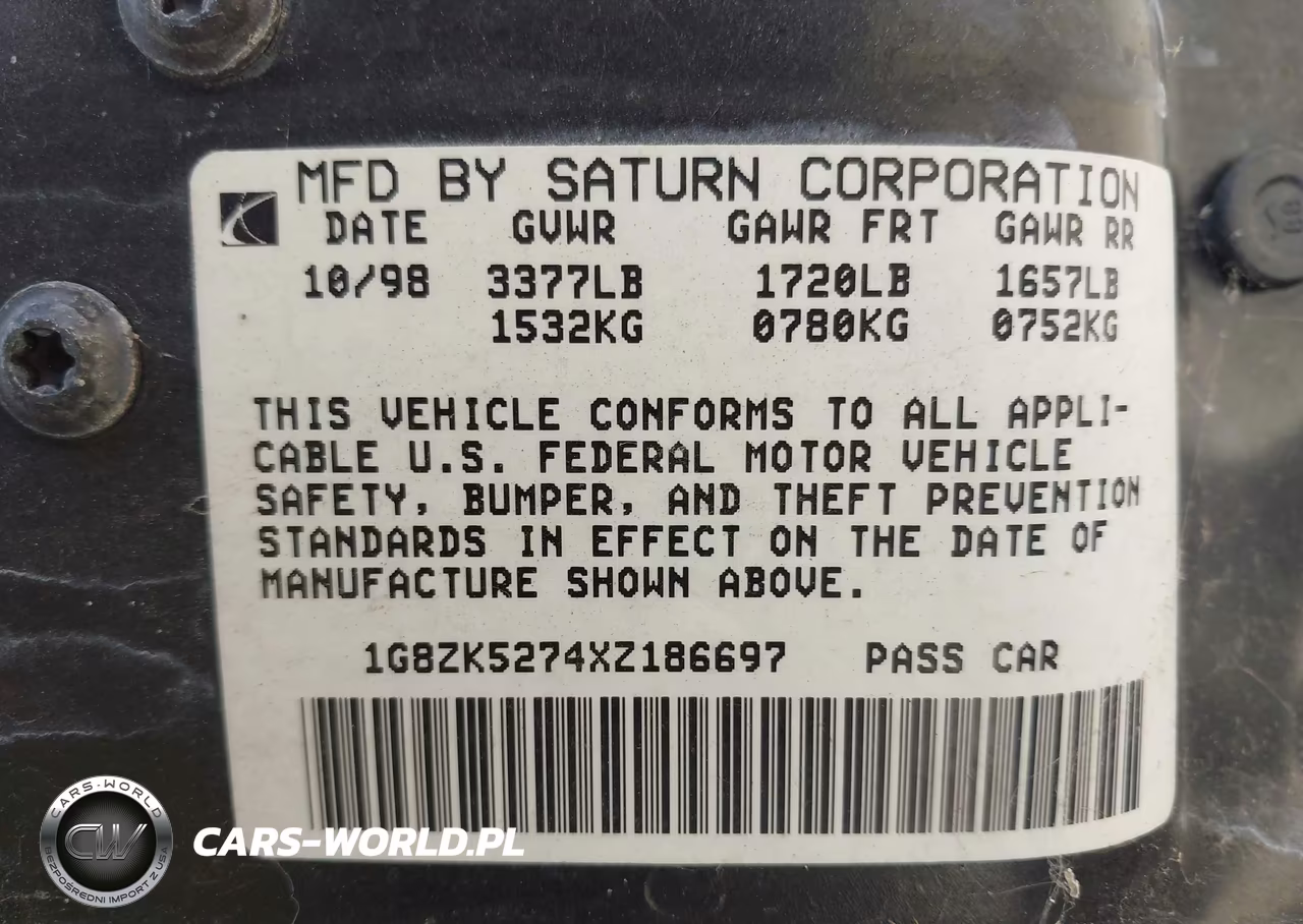 1999 Saturn Sl2 VIN:1G8ZK5274XZ186697 - 9
