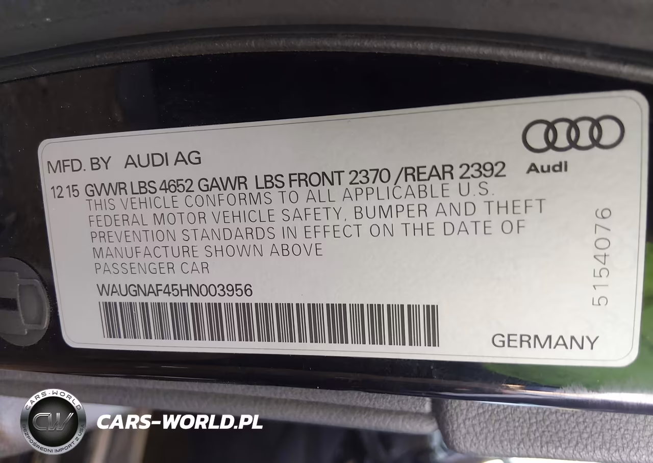 2017 Audi A4 Premium VIN:WAUGNAF45HN003956 - 9