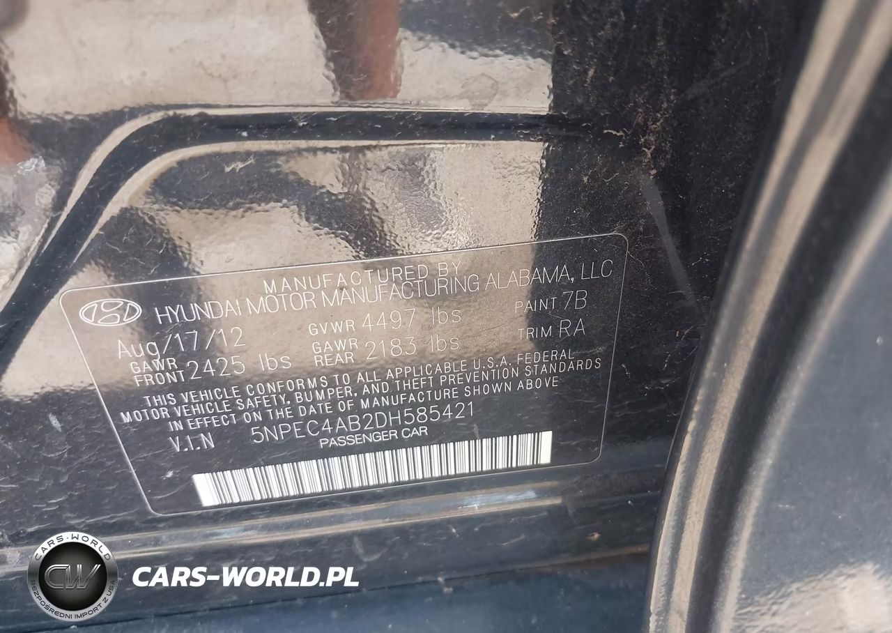 2013 Hyundai Sonata Limited 2.0T VIN:5NPEC4AB2DH585421 - 9