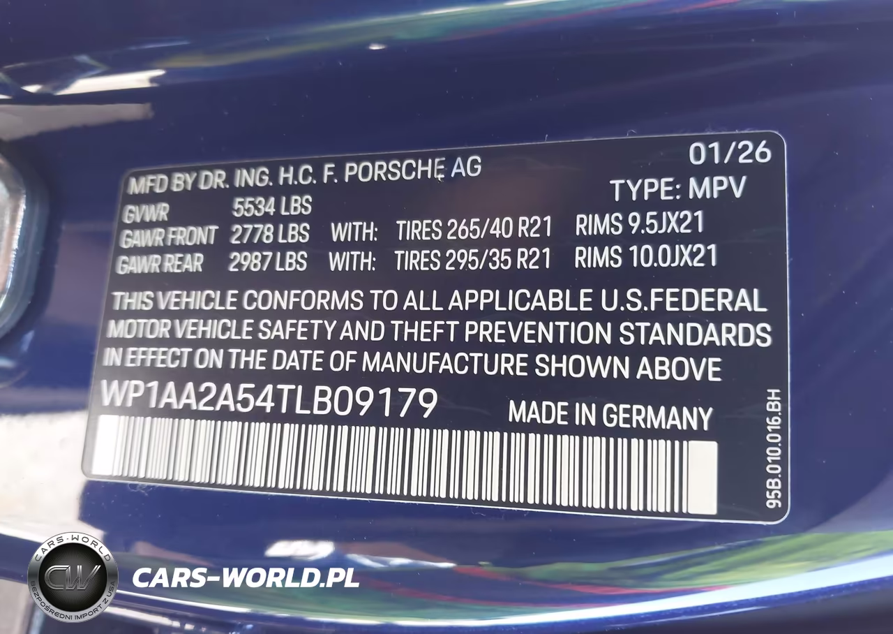 2026 Porsche Macan T VIN:WP1AA2A54TLB09179 - 9