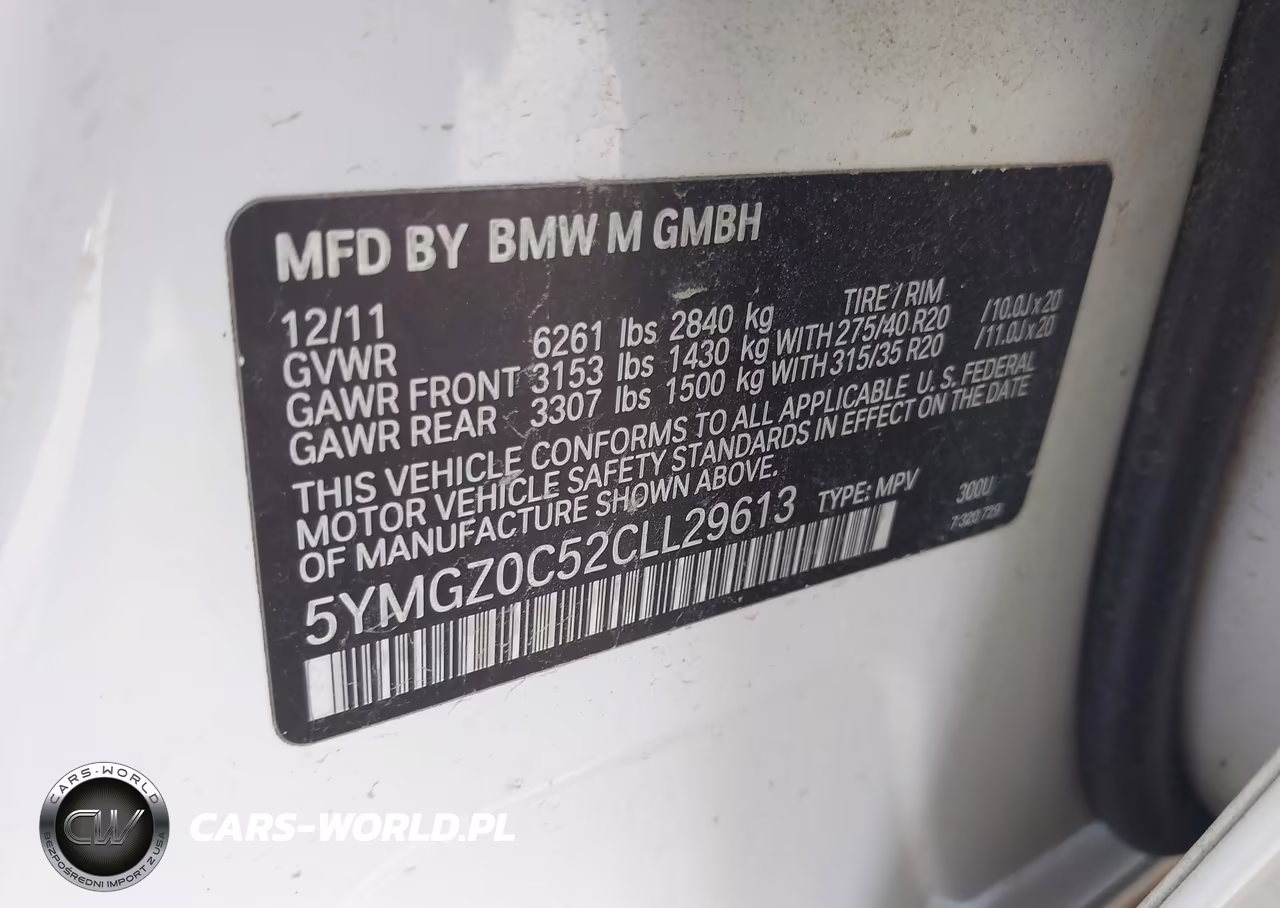 2012 BMW X6 M VIN:5YMGZ0C52CLL29613 - 9