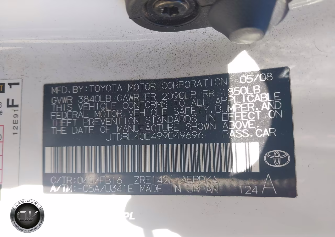 2009 Toyota Corolla Le VIN:JTDBL40E499049696 - 9